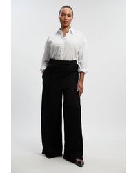 Karen Millen - Plus Size Ponte Wide Leg Trouser - Lyst