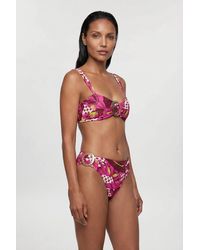 Karen Millen - Tropical Metal Trim Detail Bikini Bottoms - Lyst