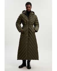 Karen Millen - Lightweight Packable Maxi Coat - Lyst