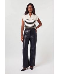 Karen Millen - Wool Blend Cosy Knit V Neck Top - Lyst