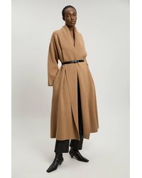 Karen Millen - Knit Oversized Belted Midi Coatigan - Lyst