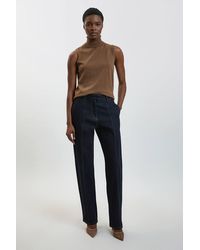 Karen Millen - Petite Denim Straight Leg Jeans - Lyst