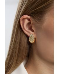 Karen Millen - Diamante Teardrop Earrings - Lyst