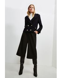 Karen Millen Wool Pea Coat - Blue