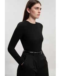 Karen Millen - Ponte Buckle Back Detail Bodysuit - Lyst