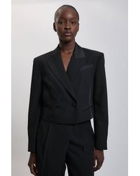 Karen Millen - Satin Back Crepe Tailored Jacket - Lyst