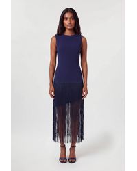 Karen Millen - Figure Form Bandage Tassel Hem Knitted Dress - Lyst