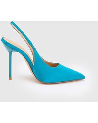 Karen Millen - Satin Slingback Heeled Shoe - Lyst