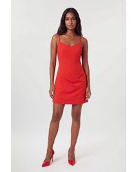 Karen Millen - Compact Stretch Bandeau Mini Dress - Lyst