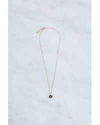 Karen Millen - 14Kt Plated Hand Set European Crystal Solitaire Pendant - Lyst