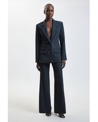 Karen Millen - Tailored Stretch Straight Leg Pocket Trouser - Lyst