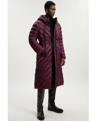 Karen Millen - Petite Lightweight Knee Length Packable Coat - Lyst