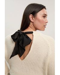 Karen Millen - Plus Size Sequin Knit Tie Bow Jumper - Lyst