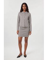 Karen Millen - Studded Collared Knitted Jacket - Lyst