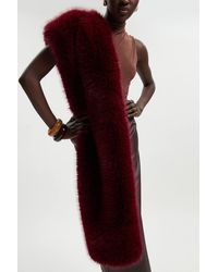 Karen Millen - Faux Fur Scarf - Lyst