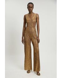 Karen Millen - Premium Crystal Embellished Jumpsuit - Lyst