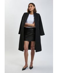 Karen Millen - Forever Leather Mini Skirt - Lyst