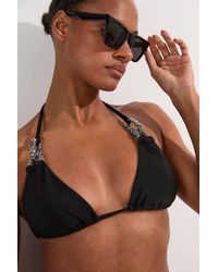 Karen Millen - Hardware Detail Triangle Bikini Top - Lyst