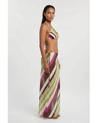 Karen Millen - Beach Viscose Georgette Cover Up Tie Waist Skirt - Lyst