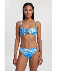 Karen Millen - Abstract Print High-Waisted Bikini Bottom - Lyst