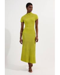 Karen Millen - Stitch Detail Knit Midi Dress - Lyst