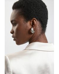 Karen Millen - Tapered Hoop Earrings - Lyst