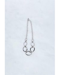 Karen Millen - Hand Set European Crystal Oversized Chain Necklace - Lyst