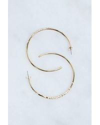 Karen Millen - Hand Set European Crystal Sprinkle Large Hoop Earrings - Lyst
