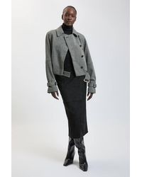 Karen Millen - Faux Leather Midi Pencil Skirt - Lyst