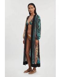 Karen Millen - Linear Animal Printed Beach Cover Up - Lyst