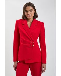 Karen Millen - Trim Detail Tailored Single Breasted Blazer - Lyst