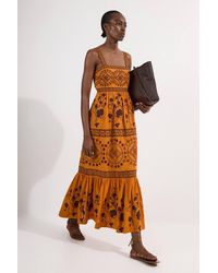 Karen Millen - Floral & Geo Embroidered Woven Maxi Dress - Lyst