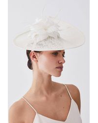 Karen Millen - Feather & Quill Disc Fascinator - Lyst