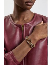 Karen Millen - Crystal Chain Statement Bracelet - Lyst