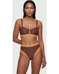 Karen Millen - Contrast Trim Bikini Top - Lyst