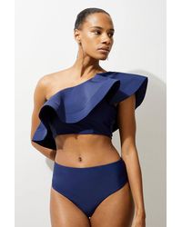 Karen Millen - High Waist Bikini Bottom - Lyst