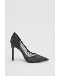 Karen Millen - Crystal Embellished Stiletto Heeled Shoe - Lyst