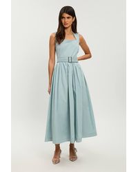 Karen Millen - Petite Scoop Neck Jersey Cotton Mix Maxi Dress - Lyst