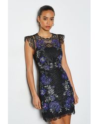 floral lace mini dress karen millen