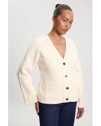Karen Millen - Plus Size Cotton Knitted Button Cardigan Sweater - Lyst