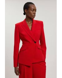 Karen Millen - Compact Viscose Single Breasted Tailored Blazer - Lyst