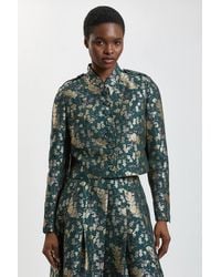 Karen Millen - Jacquard Button Tailored Jacket - Lyst
