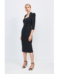 karen millen corsetry waist pencil dress