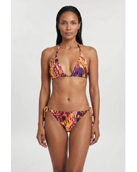 Karen Millen - Abstract Animal Bikini Bottom - Lyst