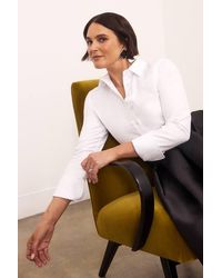 Karen Millen - Forever Cotton Woven Buttoned Shirt - Lyst