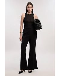 Karen Millen - Polished Tailored Bootcut Trouser - Lyst