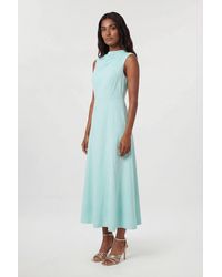 Karen Millen - Tailored Satin Godet Full Skirted Midi Dress - Lyst