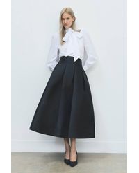 Karen Millen - Petite Forever Twill Woven Prom Maxi Skirt - Lyst