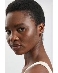 Karen Millen - Crystal Hoop Earrings - Lyst