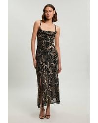 Karen Millen - Devore Strappy Woven Maxi Dress - Lyst